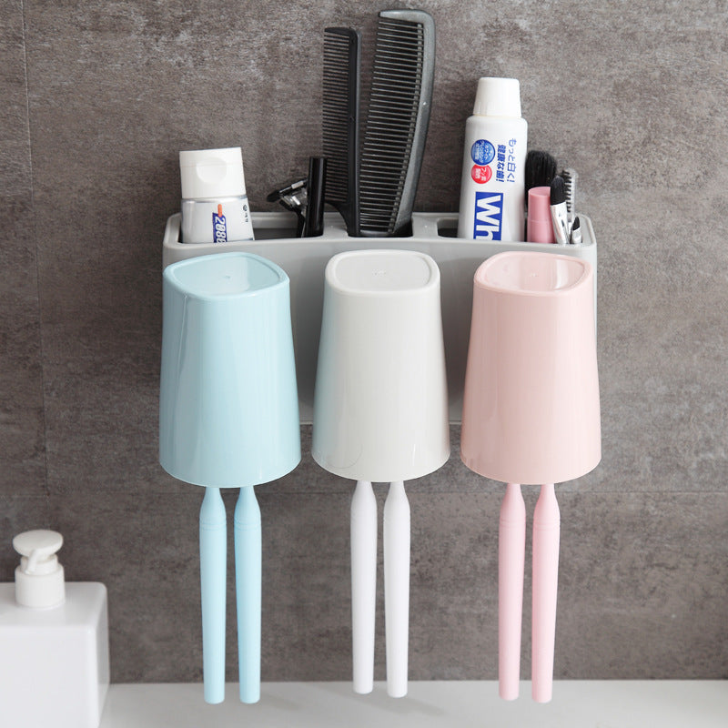 Toothbrush holder wall storage toothbrush rack