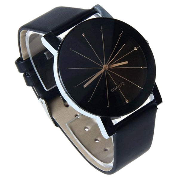 Couple convex meridian belt watch casual men and women children table electronic watch