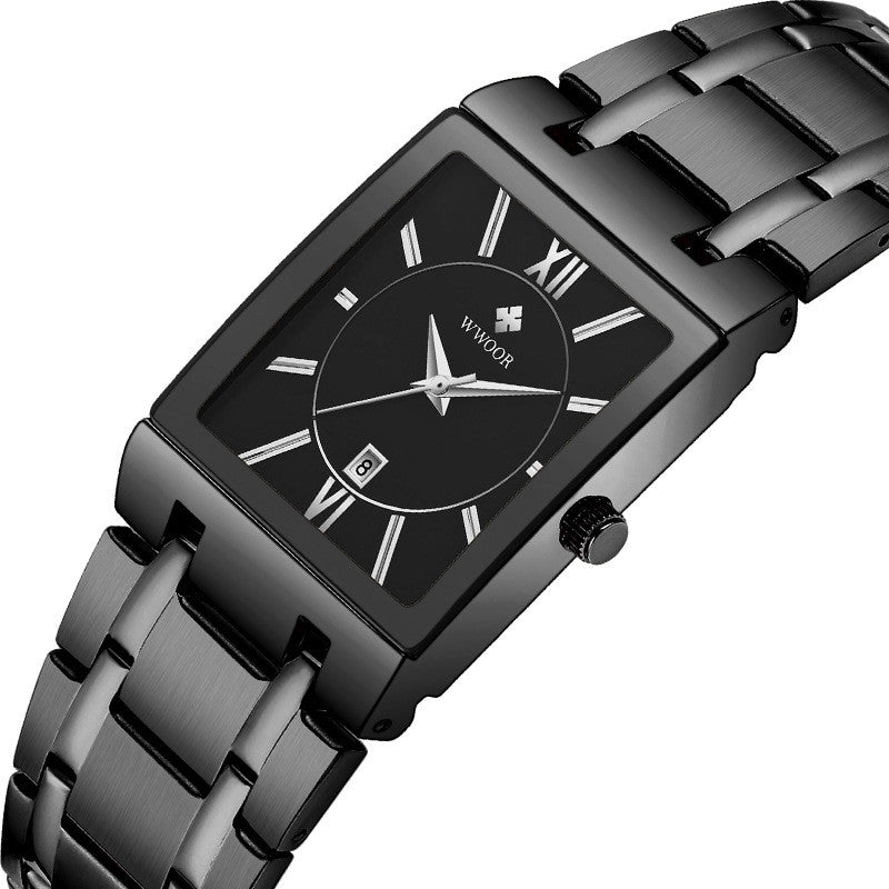 Buy Square Wristwatch Steel Band - Waterproof Quartz Watch | EpicMustHaves