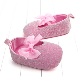 Buy Shiny Ribbon Bow Female Baby Shoes - Stylish Toddler Footwear