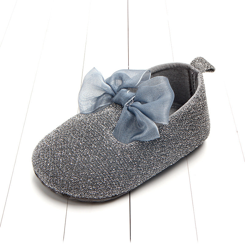 Buy Shiny Ribbon Bow Female Baby Shoes - Stylish Toddler Footwear