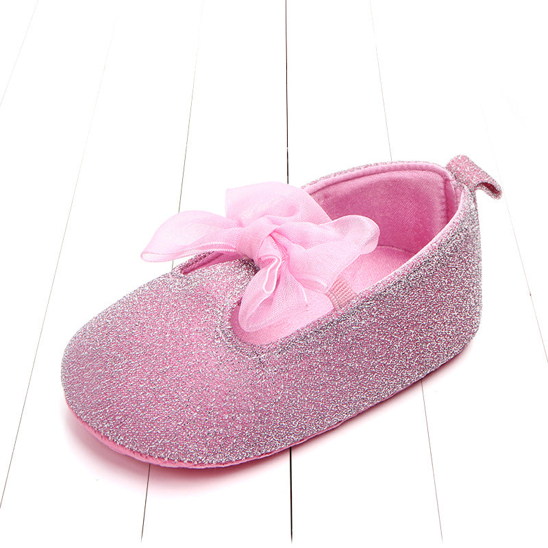 Shiny Ribbon Bow Female Baby Shoes Baby Shoes Toddler Shoes