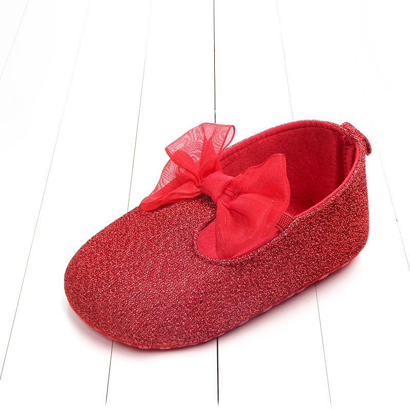 Buy Shiny Ribbon Bow Female Baby Shoes - Stylish Toddler Footwear