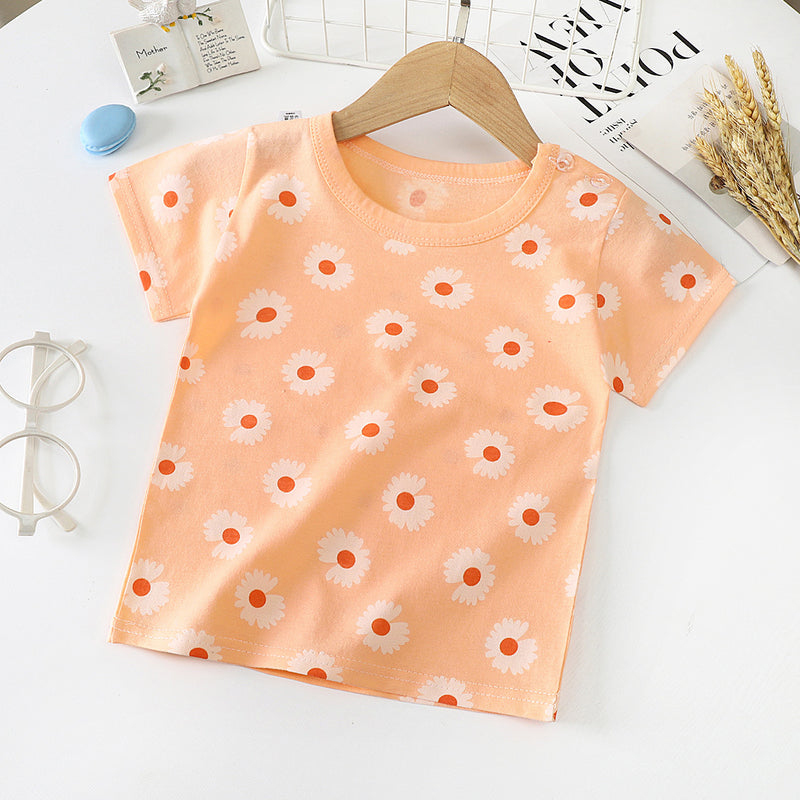 Children's Short-sleeved T-shirt cotton Baby Half-sleeved Bottoming Shirt