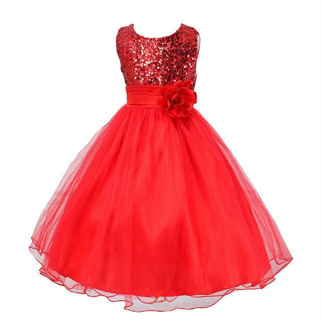 Buy Baby Sequin Dress - Elegant Flower Girl Wedding Princess Dress