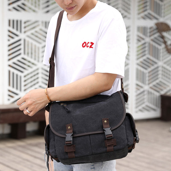 Buy Men's Canvas Shoulder Bags | Shop Casual Messenger Bags