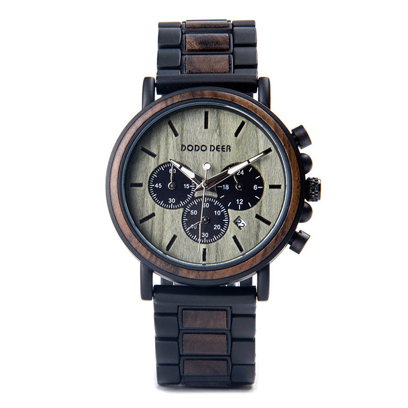 Buy Luxury Wood Stainless Steel Men Watch - Stylish Wooden Watches