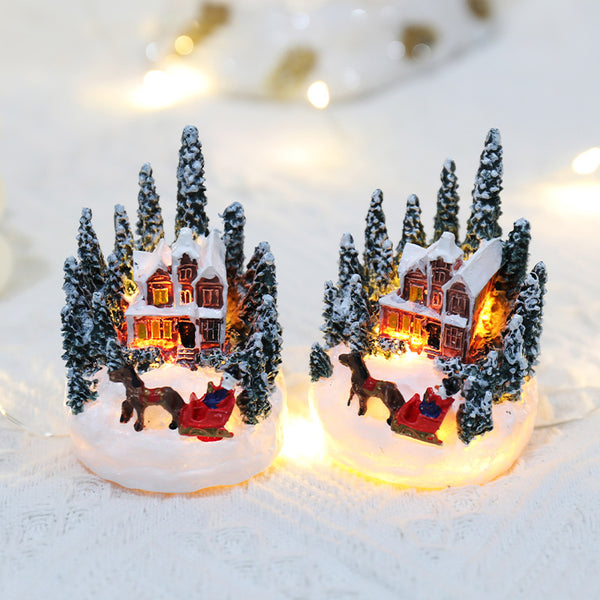 Buy Charming Christmas Decorations Resin House Gifts - Festive Cartoon Style