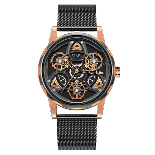 Buy Black Gold Trend 3D Watch for Men - Personality Gear Gyro Design | EpicMustHaves