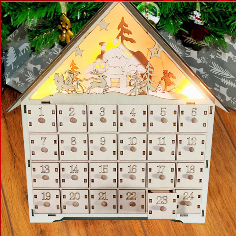 Buy Exquisite Christmas Wooden Calendar Decorations - Festive DIY Calendar Cabinet