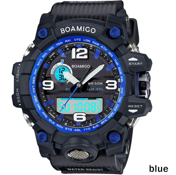 Buy BOAMIGO Men's Sports Watch F5100 - Dual Display, Analog-Digital, 50M Waterproof 