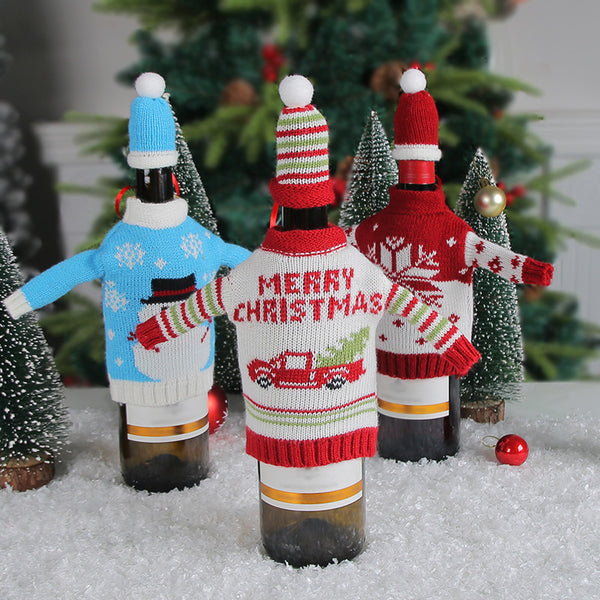 Buy Festive Christmas Knitted Bottle Cap Decorations