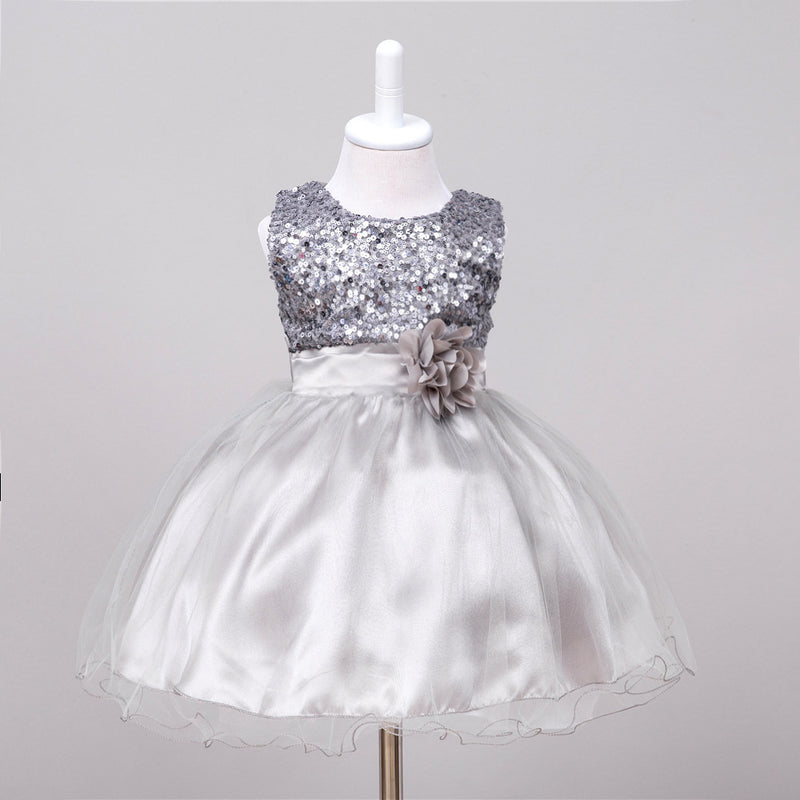 Buy Baby Sequin Dress - Elegant Flower Girl Wedding Princess Dress