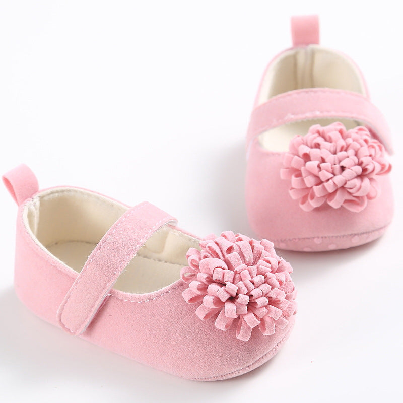 Baby colored flower toddler shoes, baby shoes soft soled shoes