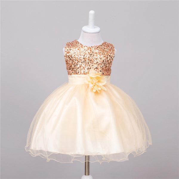 Buy Baby Sequin Dress - Elegant Flower Girl Wedding Princess Dress