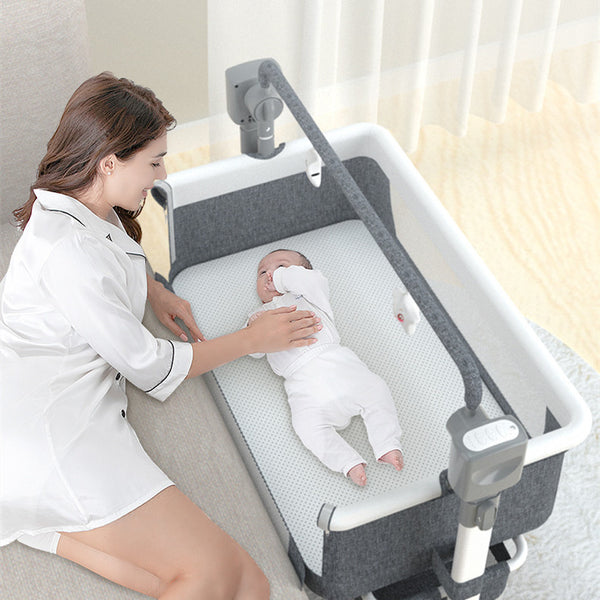 Buy Portable Baby Bed Electric Bassinet - Foldable & Splicing | EpicMustHaves