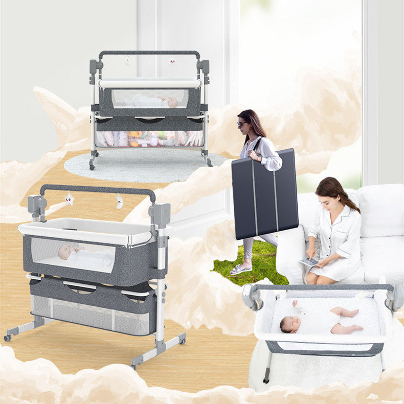 Buy Portable Baby Bed Electric Bassinet - Foldable & Splicing | EpicMustHaves