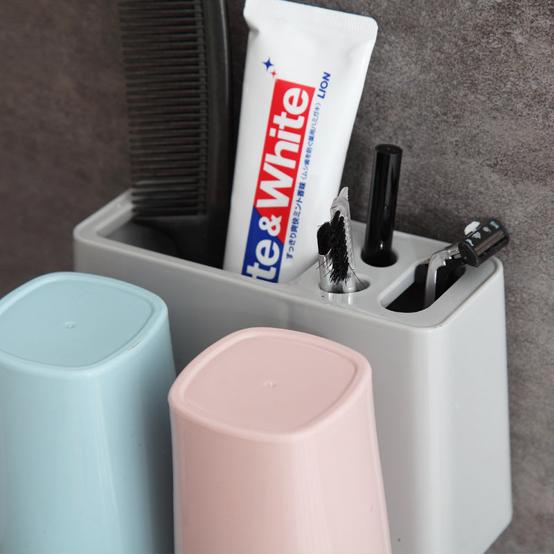 Toothbrush holder wall storage toothbrush rack