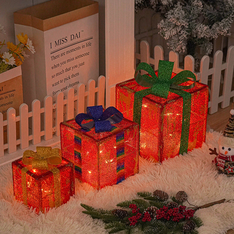 Buy Christmas Lights Gift Box Three-piece Set for Festive Party Decorations