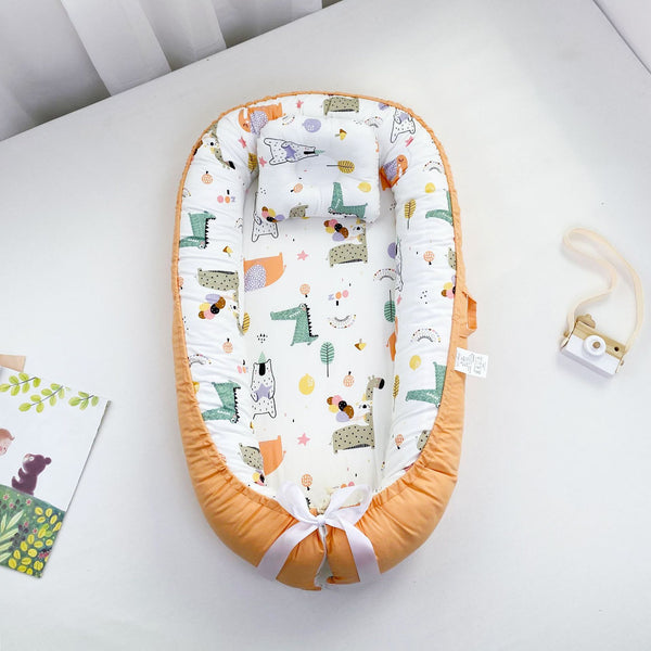 Buy Pure Cotton Baby Nest Bed - Portable Newborn Baby Bed