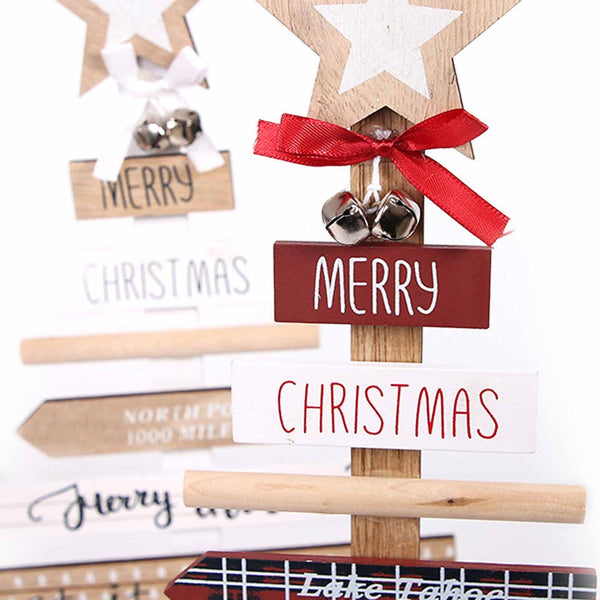 Buy Exquisite Christmas Decorations with English Letters - Wooden Elegance at EpicMustHaves