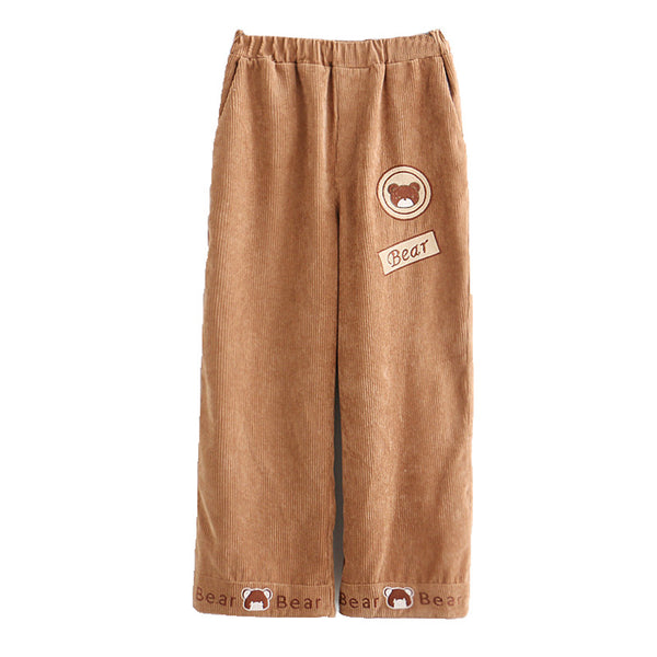 Buy Bear Stick Cloth Wide-Leg Pants - Embrace Comfort and Style 