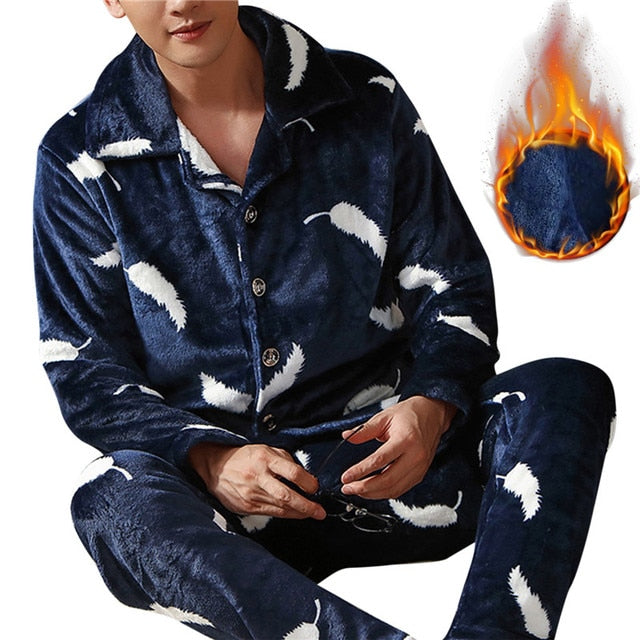 Buy Men's Coral Fleece Sleepwear Pajamas - Cozy Lounge Sets 