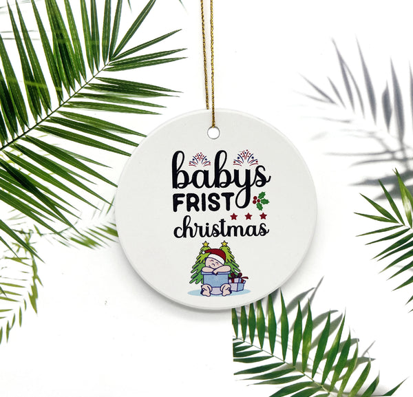 Buy Christmas Ceramic Round Decorations Pendant - Festive White Pottery Ornament | EpicMustHaves