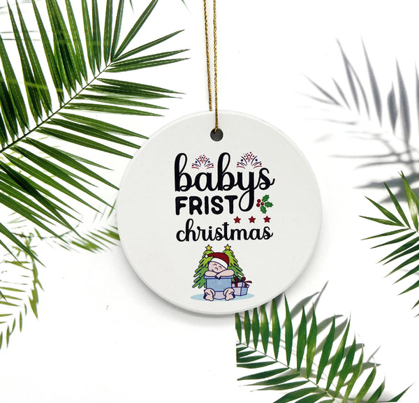 Buy Christmas Ceramic Round Decorations Pendant - Festive White Pottery Ornament | EpicMustHaves
