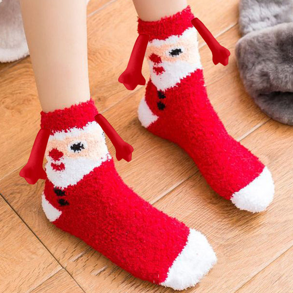 Buy Christmas Supplies Coral Fleece Tube Socks - Warm Winter Slipper Bed Socks