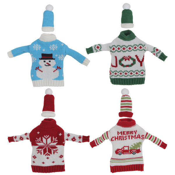 Buy Festive Christmas Knitted Bottle Cap Decorations