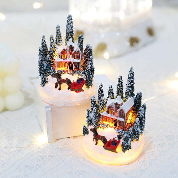 Buy Charming Christmas Decorations Resin House Gifts - Festive Cartoon Style