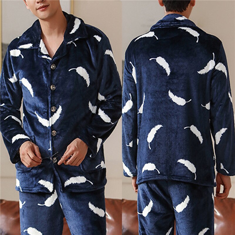 Buy Men's Coral Fleece Sleepwear Pajamas - Cozy Lounge Sets 