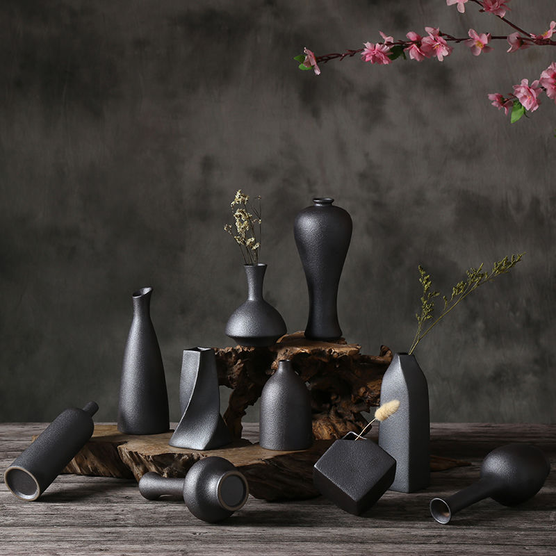 Buy Elegant Black Glaze Vase - Japanese Style Home Decor | EpicMustHaves