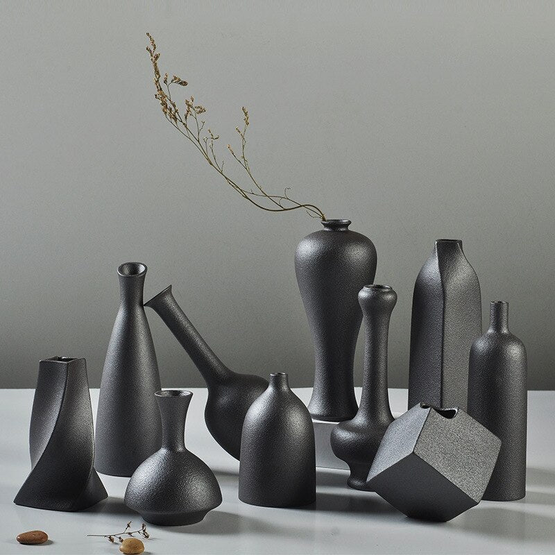 Buy Elegant Black Glaze Vase - Japanese Style Home Decor | EpicMustHaves