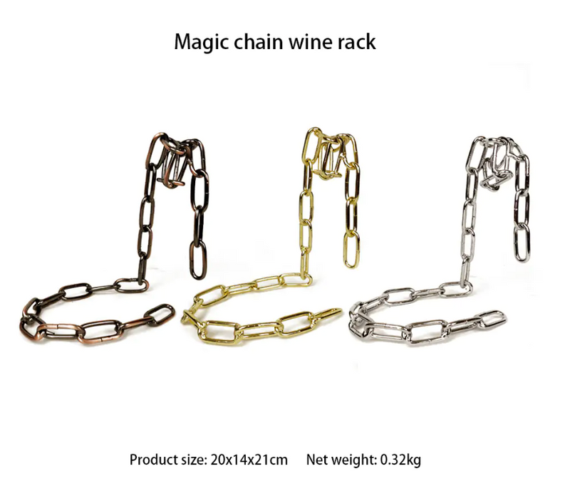 Buy Magic Iron Chain Wine Bottle Holder - Unique Wine Storage | EpicMustHaves