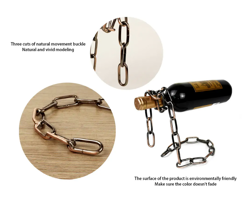 Buy Magic Iron Chain Wine Bottle Holder - Unique Wine Storage | EpicMustHaves