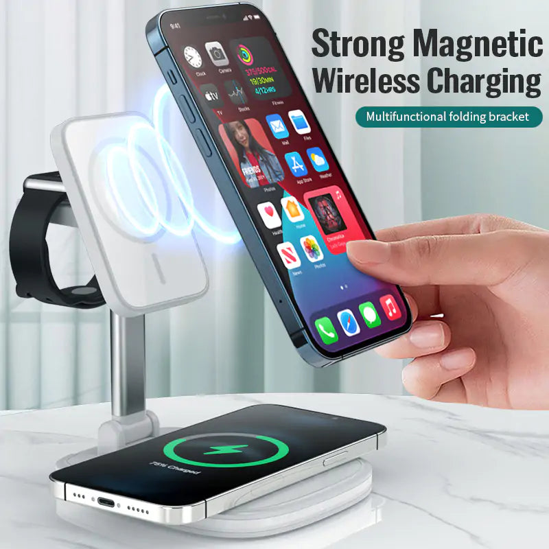 Buy 3in1 Magnetic Folding Wireless Charger 