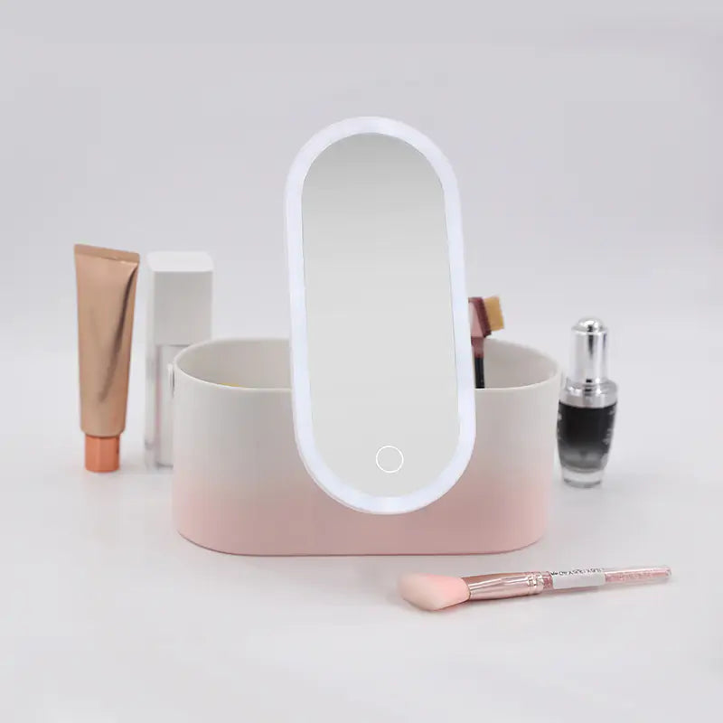 Buy Makeup Organizer Box - Portable LED Lighted Cosmetic Storage 