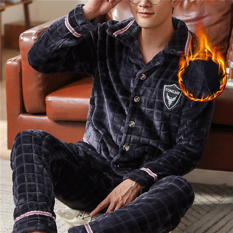 Buy Men's Coral Fleece Sleepwear Pajamas - Cozy Lounge Sets 