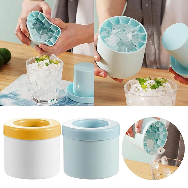 Buy Silicone Cylinder Portable Ice Maker Bucket - Stay Cool | EpicMustHaves