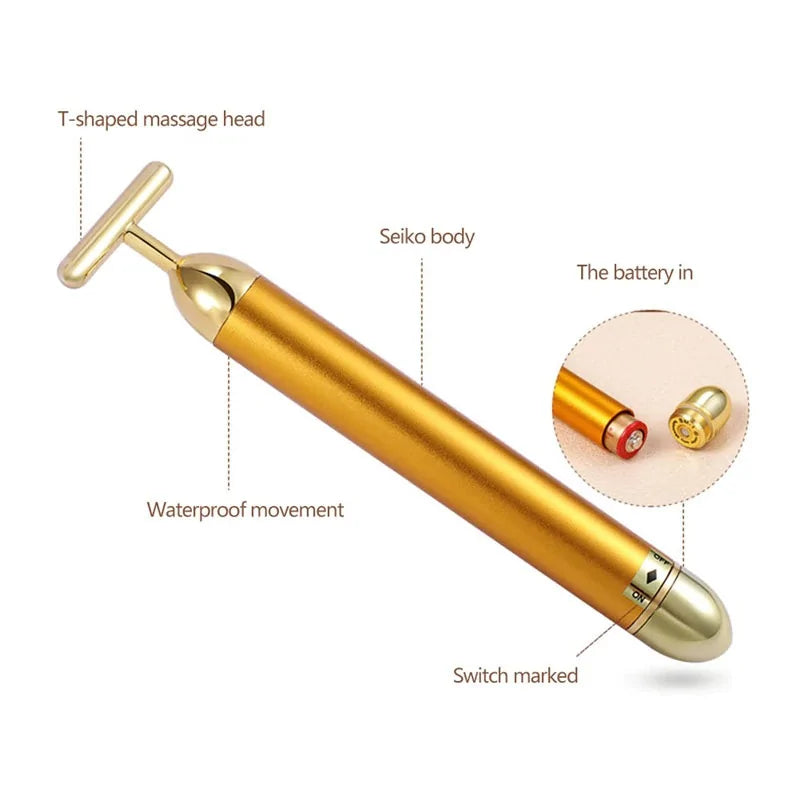 Buy 24K Gold Facial Roller Massager - Rejuvenate Your Skin with EpicMustHaves