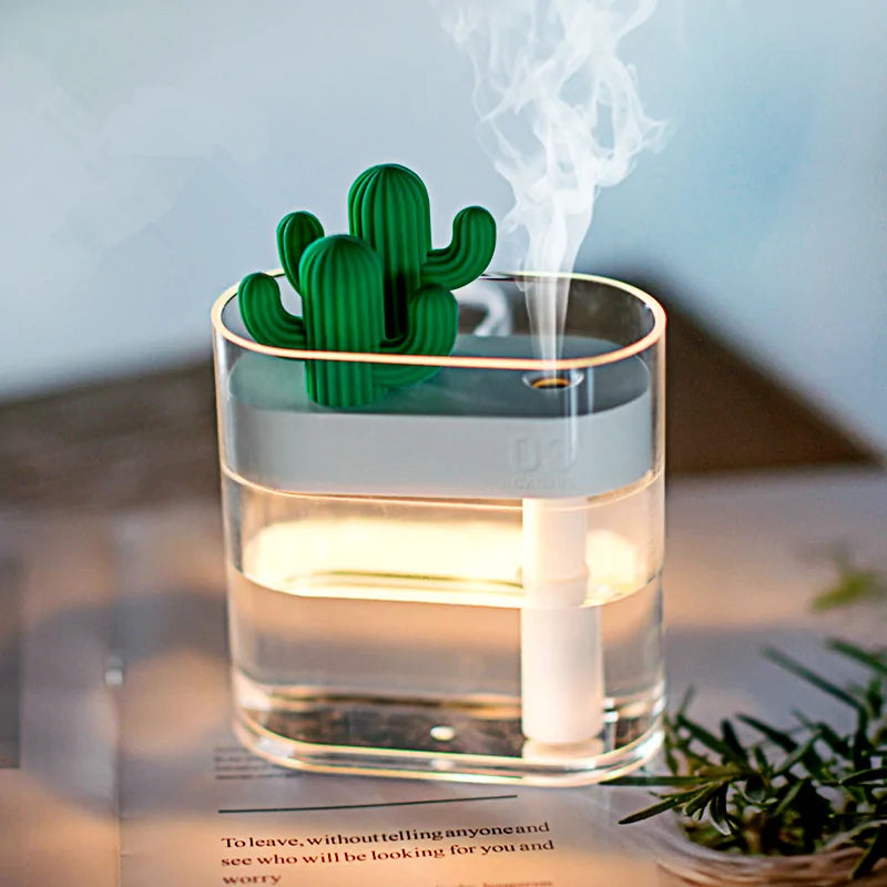 Buy 160ML Ultrasonic Air Humidifier - Cactus Color Light USB Diffuser | EpicMustHaves