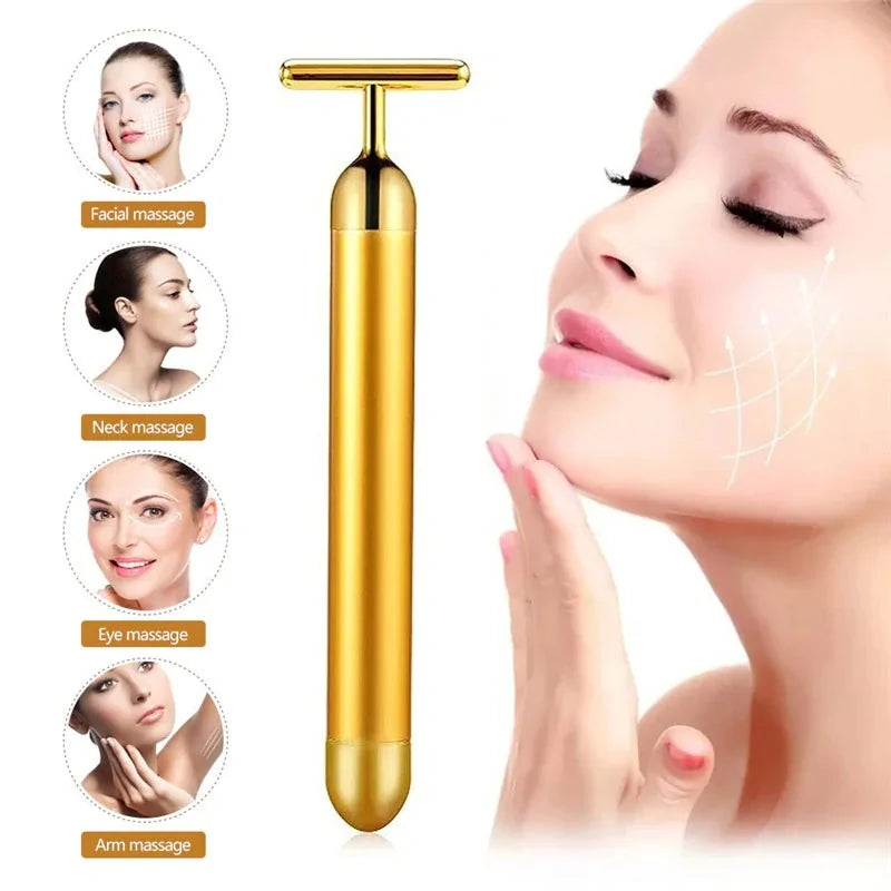 Buy 24K Gold Facial Roller Massager - Rejuvenate Your Skin with EpicMustHaves